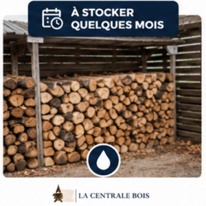 Bois de chauffage en vrac mi-sec